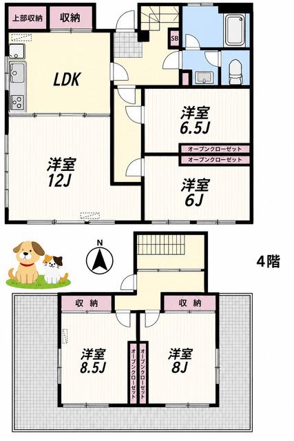 石神井ビル(5LDK/3階)の間取り写真