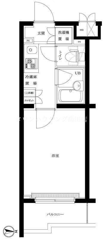 ルーブル蒲田本町(1K/3階)の間取り写真