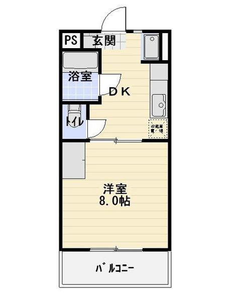 サングリエI(1DK/1階)の間取り写真