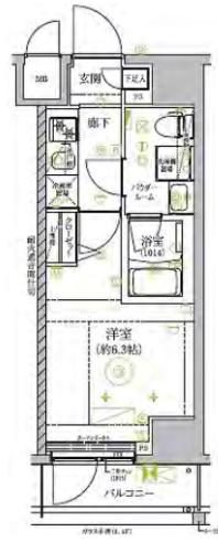 RELUXIA GRANDE 横濱吉野町(1K/9階)の間取り写真