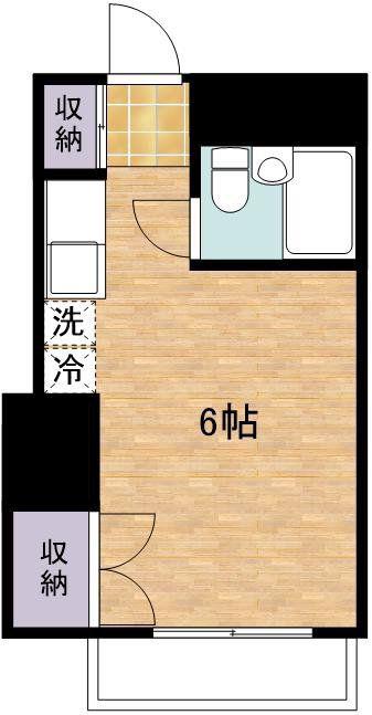 メゾンドリック(ワンルーム/1階)の間取り写真