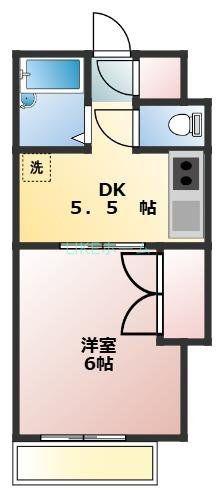 メゾン辰和(1DK/1階)の間取り写真
