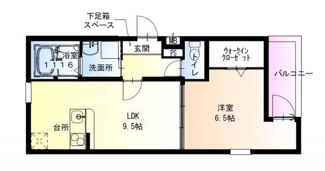 フジパレス和歌山元寺町II番館(1LDK/3階)の間取り写真