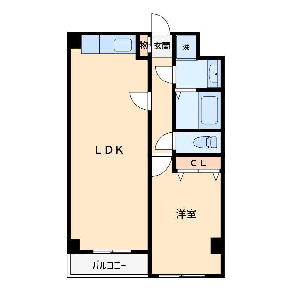 セレスト(1LDK/1階)の間取り写真