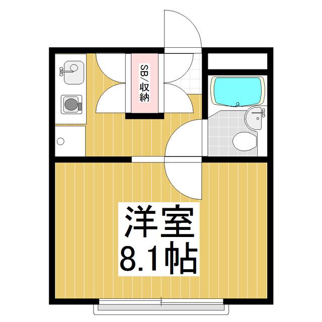 メゾン蟻ヶ崎(1K/2階)の間取り写真