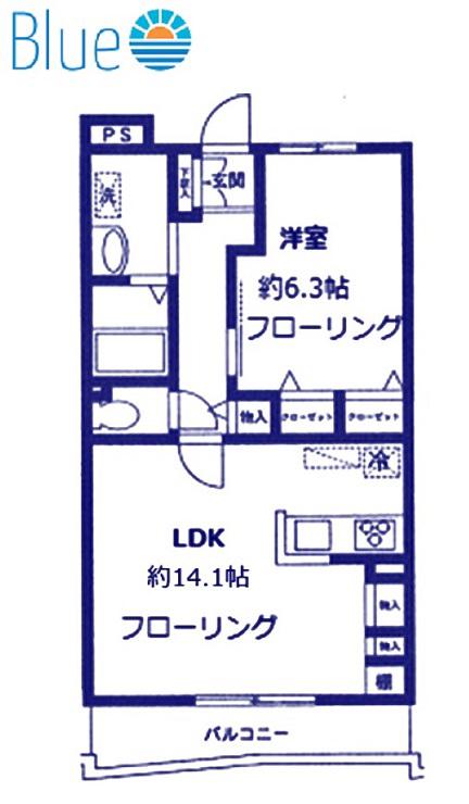 フェアリーペット弐番館(1LDK/1階)の間取り写真