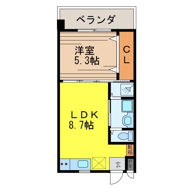パタリロハウス3 PARTII(1LDK/2階)の間取り写真