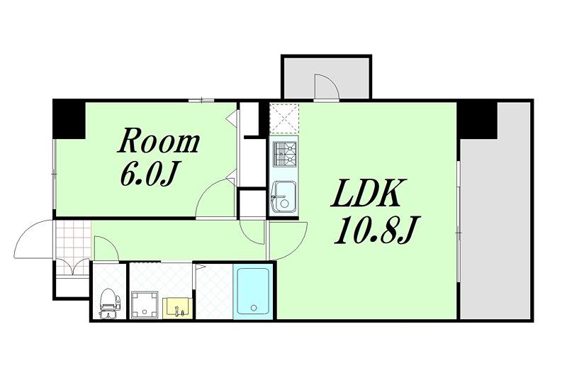 アドバンス新大阪III(1LDK/3階)の間取り写真