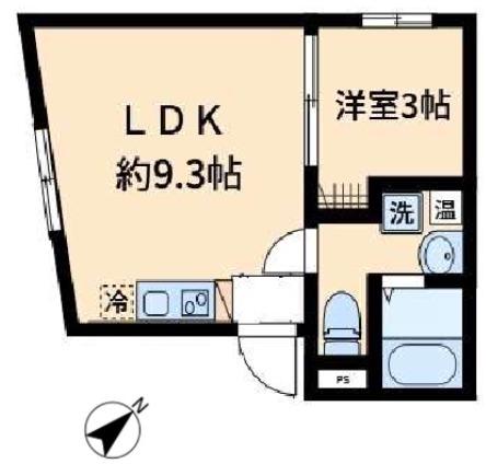 OMOCI DE SENGOKU(1LDK/5階)の間取り写真