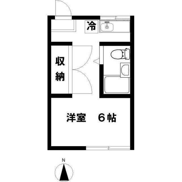 メゾン高倉(1K/1階)の間取り写真