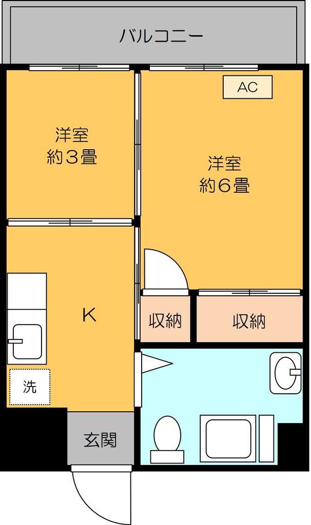 メゾン滝野川(2K/3階)の間取り写真