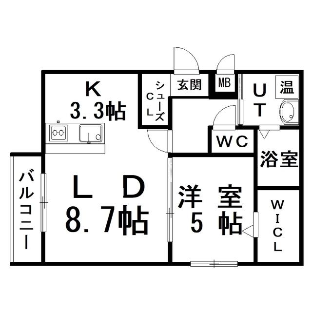 アラモード(1LDK/4階)の間取り写真
