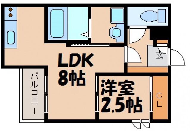 REGALEST-SMART LUCE(1LDK/1階)の間取り写真