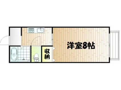 クレセントビルII(1K/3階)の間取り写真