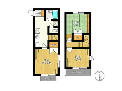 メゾン鵠沼(3K/1階)の間取り写真