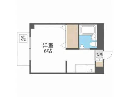 タケウチビル(1K/2階)の間取り写真