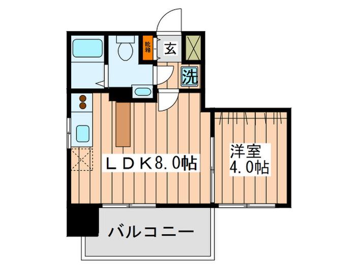 ヴィストリア立売堀 (1LDK/7階)の間取り写真