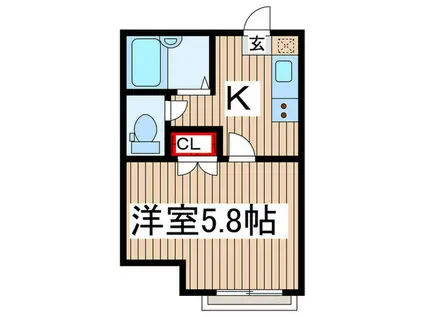 B´CASA津田沼IIIRE-BORN(1K/3階)の間取り写真