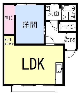 サン・S八楠(1LDK/1階)の間取り写真