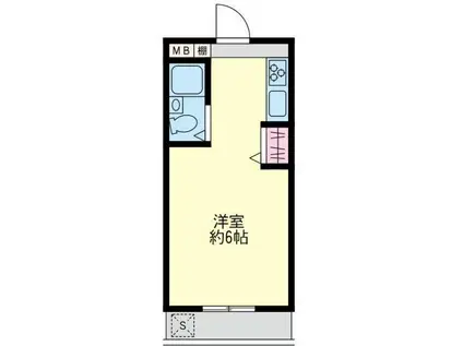 タプラ下荻野(ワンルーム/2階)の間取り写真