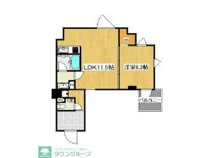 LUMIAGENOBORITO ルミアージュ登戸(1LDK/7階)の間取り写真