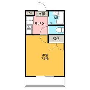 クレセント福田(1K/2階)の間取り写真