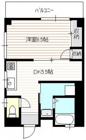 フラーリッシュ舟入南(1DK/3階)の間取り写真