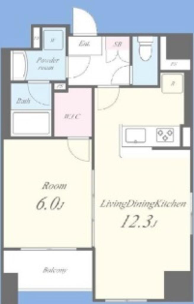 アーバンレジデンス神田富山町URBAN RESIDENCE 神(1LDK/5階)の間取り写真