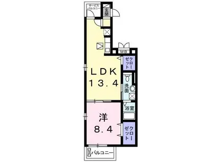 グレイスマルカノⅡ(1LDK/1階)の間取り写真