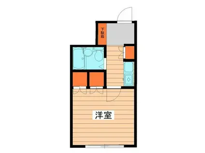 オカダビル(1K/4階)の間取り写真