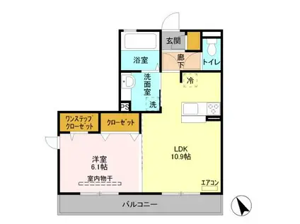 LA PORTE 12Q4(1LDK/3階)の間取り写真