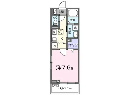 フラッツ ホープ(1K/1階)の間取り写真
