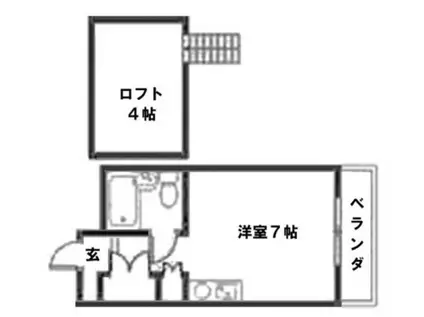 UTレジデンス園田(ワンルーム/4階)の間取り写真