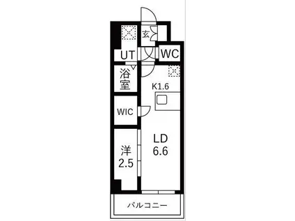 メイクスアート千種ウエスト(1LDK/4階)の間取り写真