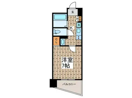 サンテラス池田山(1K/5階)の間取り写真