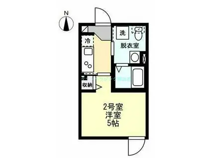 ベイルーム山手(1K/1階)の間取り写真
