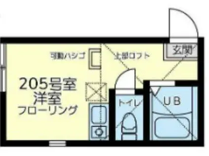 ユナイト弘明寺フィンズベリー(ワンルーム/2階)の間取り写真