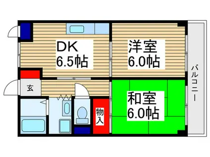 メゾン・ド・イズミ(2DK/2階)の間取り写真