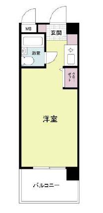 サンシャイン三宮(1K/3階)の間取り写真