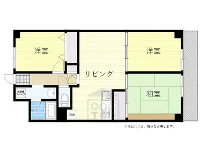 パラッツィーナセリシア豊中(3LDK/3階)の間取り写真