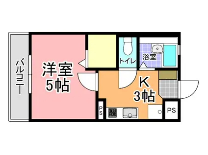 メゾンプチパレ(1K/2階)の間取り写真