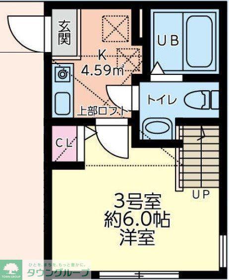 リブラ北里(1K/1階)の間取り写真