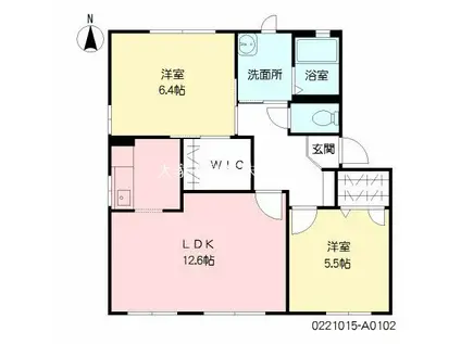 フォーレス木場A(2LDK/2階)の間取り写真