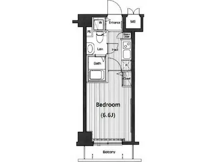 グランド・ガーラ高輪(1K/3階)の間取り写真