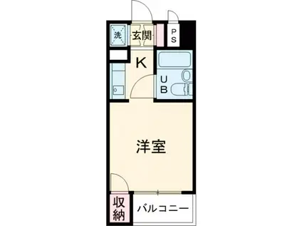 エスカイア東梅第五(ワンルーム/4階)の間取り写真