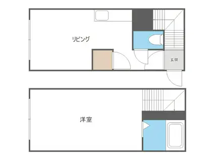 Kコート平岸(1LDK/2階)の間取り写真