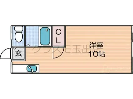 サニーハイツ(ワンルーム/3階)の間取り写真