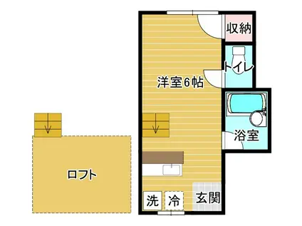 ミラノ館(1K/1階)の間取り写真