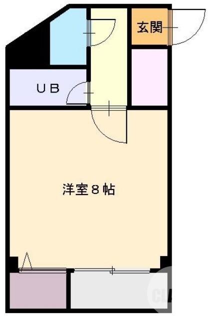 下町ビル(1K/3階)の間取り写真