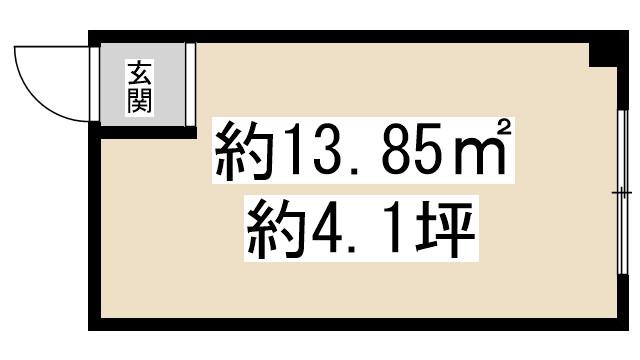 谷田ビル(ワンルーム/2階)の間取り写真